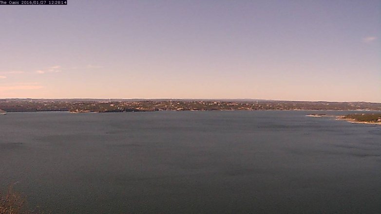 Lake Travis webcam, January 27, 2016 11:35 AM CT