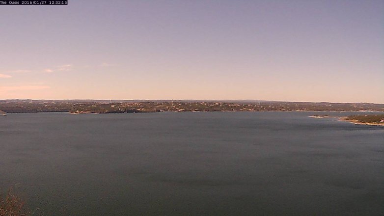 Lake Travis webcam, January 27, 2016 11:40 AM CT