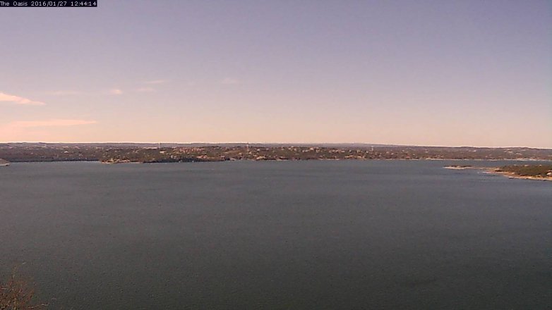 Lake Travis webcam, January 27, 2016 11:50 AM CT