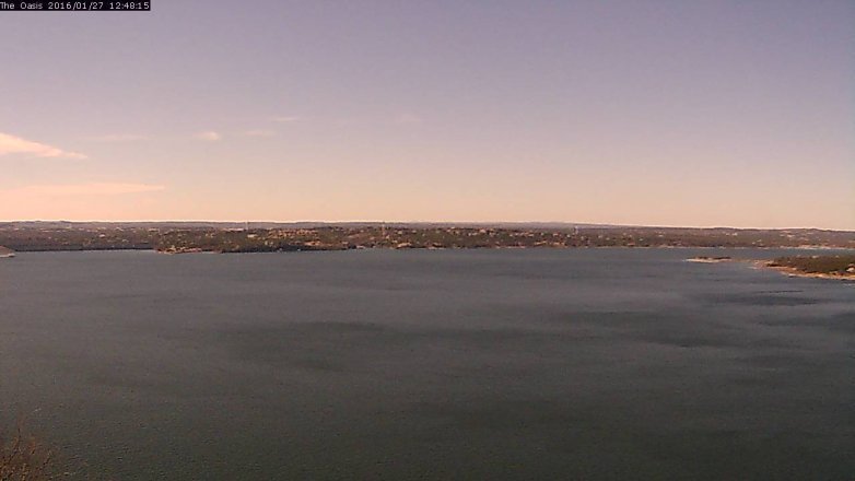 Lake Travis webcam, January 27, 2016 11:55 AM CT