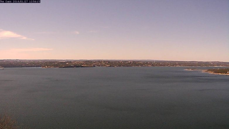 Lake Travis webcam, January 27, 2016 12:00 PM CT