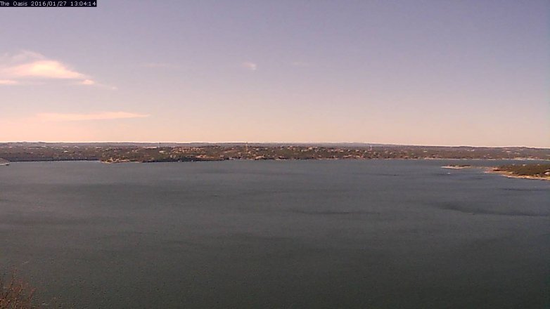 Lake Travis webcam, January 27, 2016 12:10 PM CT