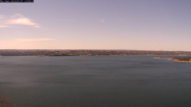 Lake Travis webcam, January 27, 2016 12:15 PM CT