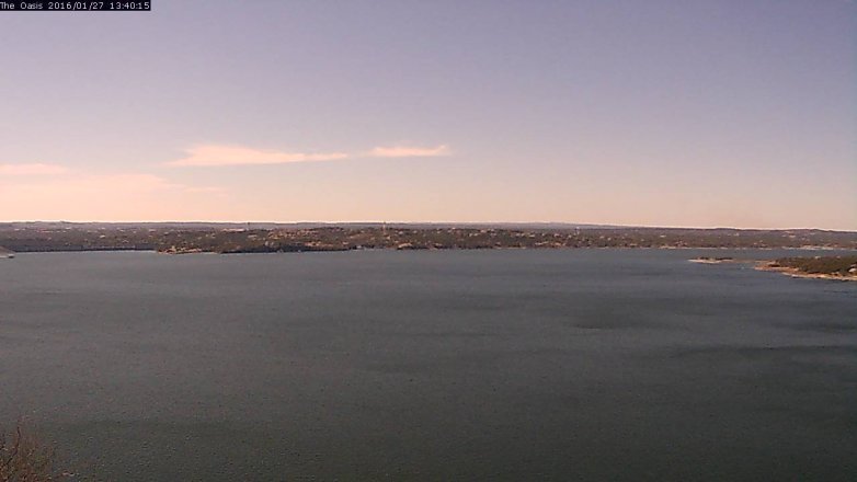 Lake Travis webcam, January 27, 2016 12:45 PM CT