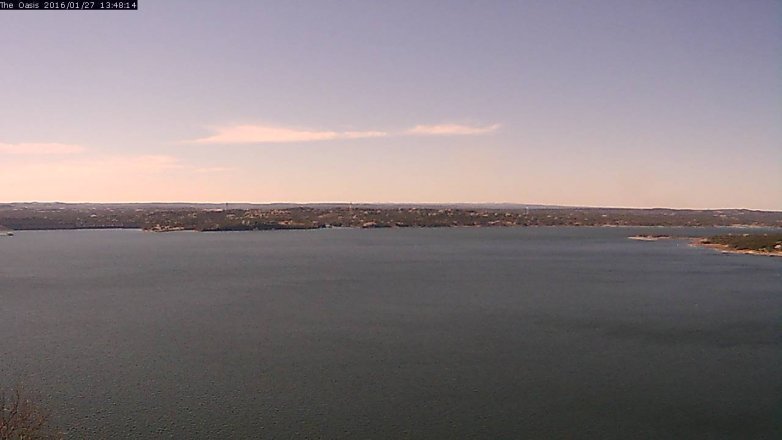 Lake Travis webcam, January 27, 2016 12:55 PM CT