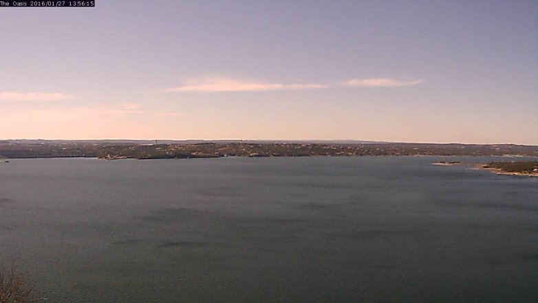 Lake Travis webcam, January 27, 2016 1:00 PM CT