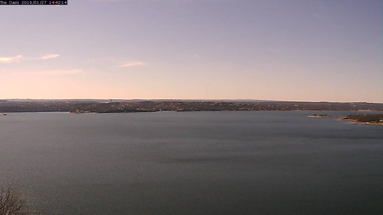 Lake Travis webcam, January 27, 2016 1:50 PM CT