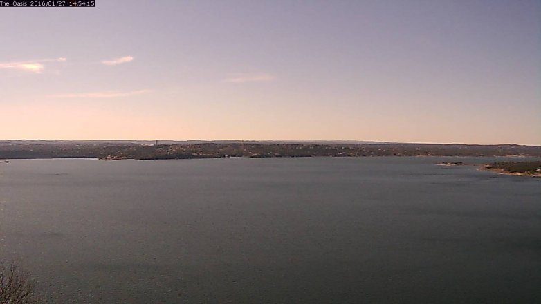 Lake Travis webcam, January 27, 2016 2:00 PM CT