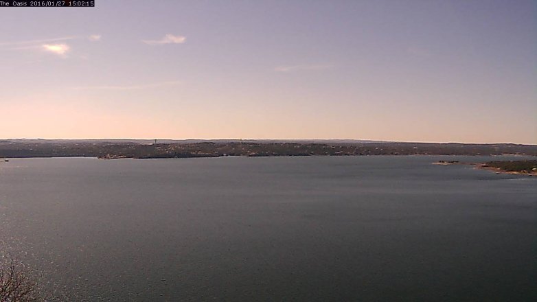Lake Travis webcam, January 27, 2016 2:10 PM CT