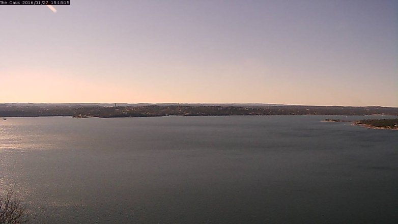 Lake Travis webcam, January 27, 2016 2:25 PM CT