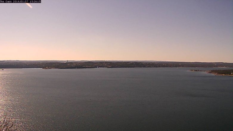 Lake Travis webcam, January 27, 2016 2:35 PM CT