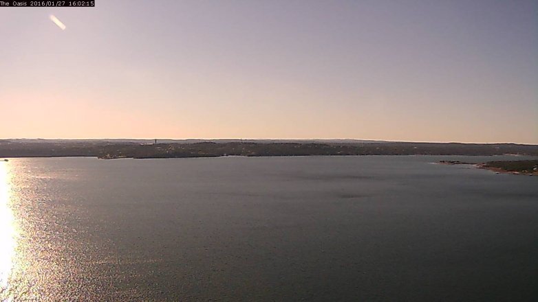 Lake Travis webcam, January 27, 2016 3:10 PM CT
