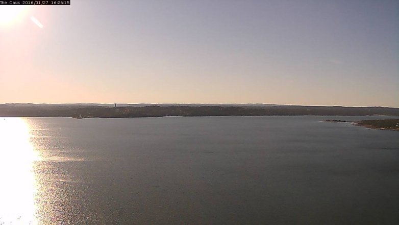 Lake Travis webcam, January 27, 2016 3:35 PM CT