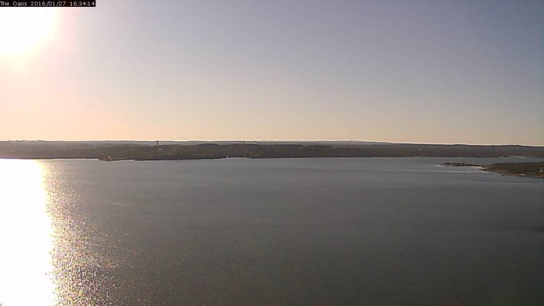 Lake Travis webcam, January 27, 2016 3:40 PM CT