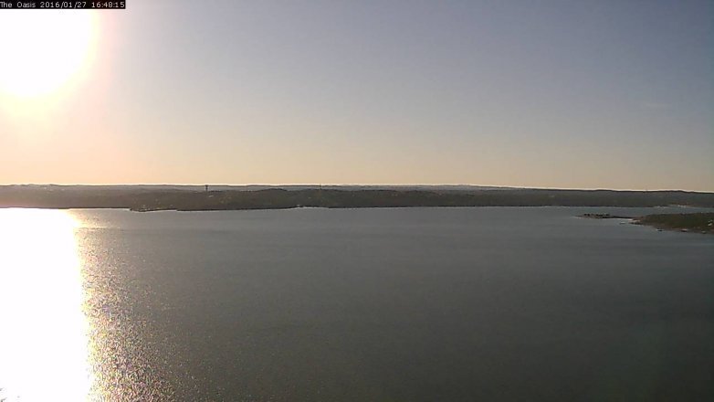 Lake Travis webcam, January 27, 2016 3:55 PM CT
