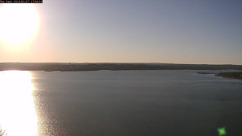 Lake Travis webcam, January 27, 2016 4:10 PM CT