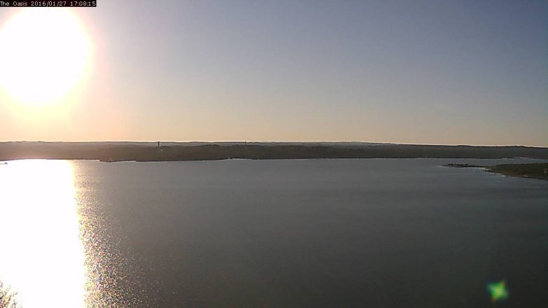 Lake Travis webcam, January 27, 2016 4:15 PM CT
