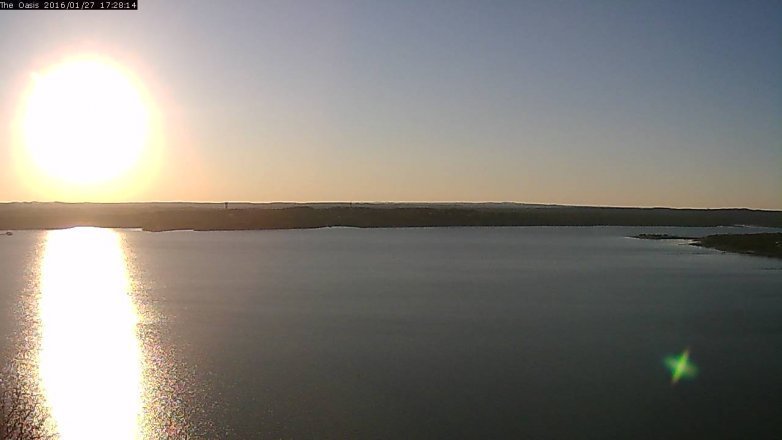 Lake Travis webcam, January 27, 2016 4:35 PM CT