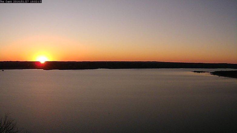 Lake Travis webcam, January 27, 2016 5:10 PM CT