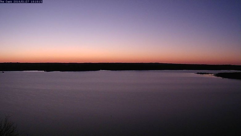 Lake Travis webcam, January 27, 2016 5:25 PM CT