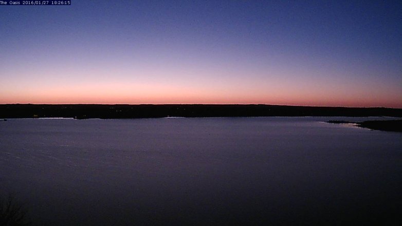 Lake Travis webcam, January 27, 2016 5:30 PM CT