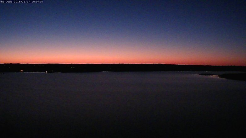 Lake Travis webcam, January 27, 2016 5:40 PM CT