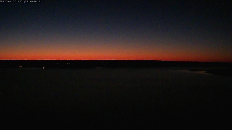 Lake Travis webcam, January 27, 2016 5:45 PM CT