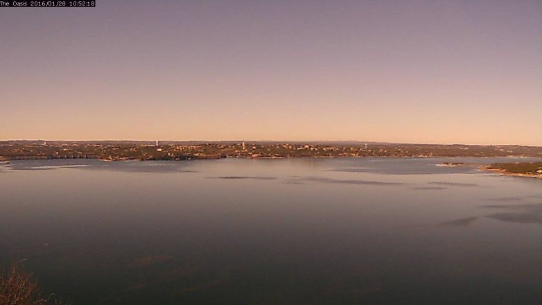 Lake Travis webcam, January 28, 2016 10:00 AM CT