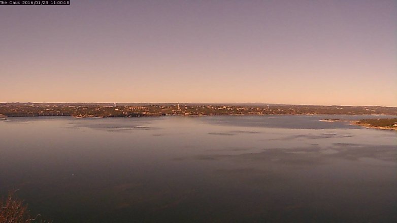 Lake Travis webcam, January 28, 2016 10:05 AM CT