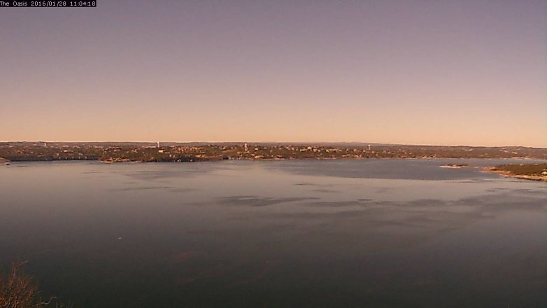 Lake Travis webcam, January 28, 2016 10:10 AM CT
