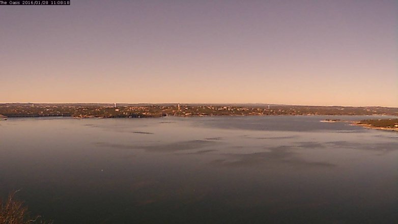 Lake Travis webcam, January 28, 2016 10:15 AM CT