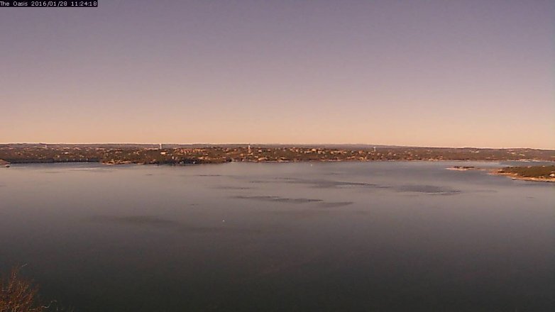 Lake Travis webcam, January 28, 2016 10:30 AM CT