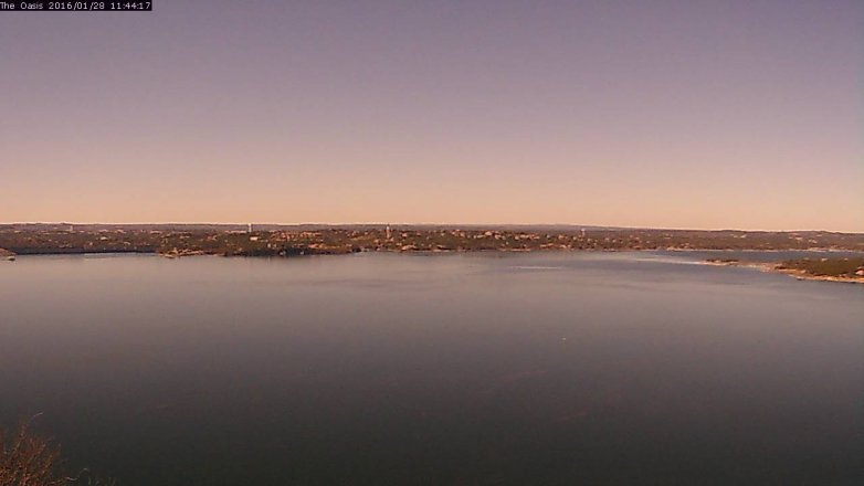 Lake Travis webcam, January 28, 2016 10:50 AM CT