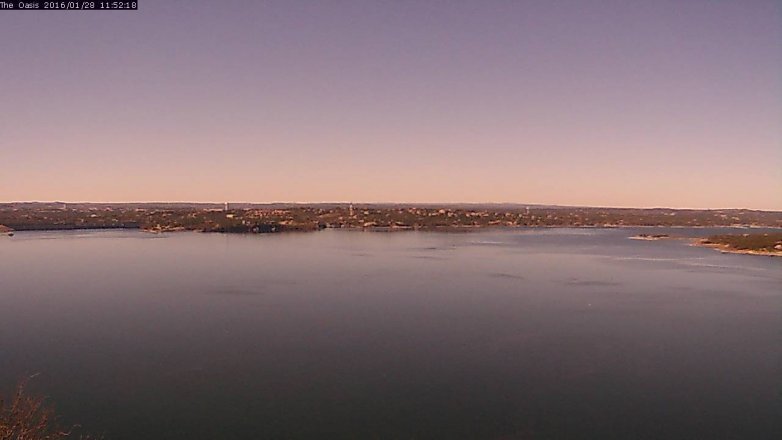 Lake Travis webcam, January 28, 2016 11:00 AM CT