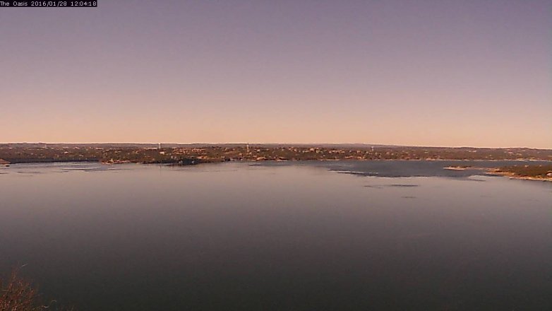 Lake Travis webcam, January 28, 2016 11:10 AM CT