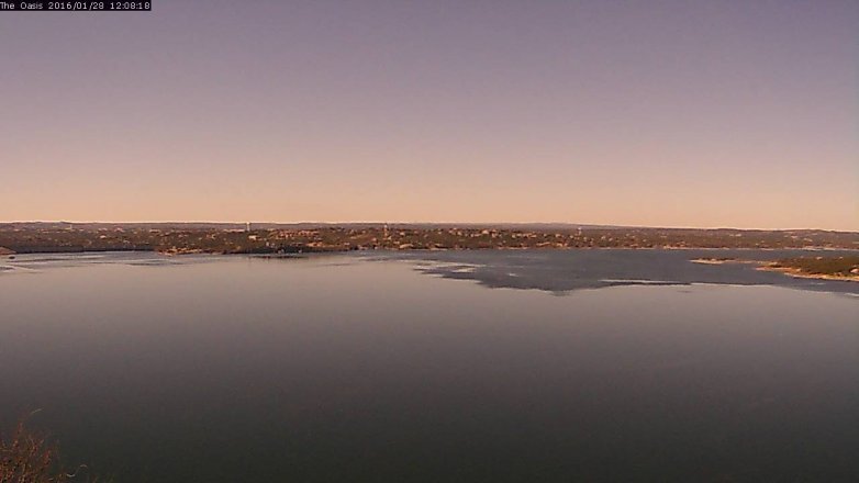 Lake Travis webcam, January 28, 2016 11:15 AM CT