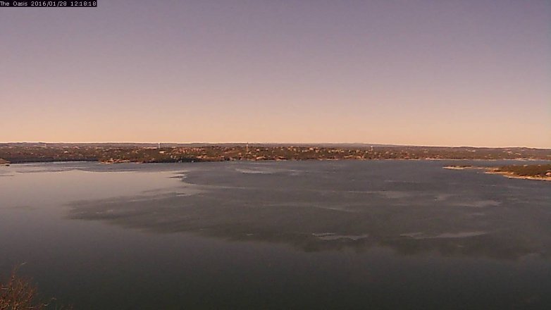Lake Travis webcam, January 28, 2016 11:25 AM CT