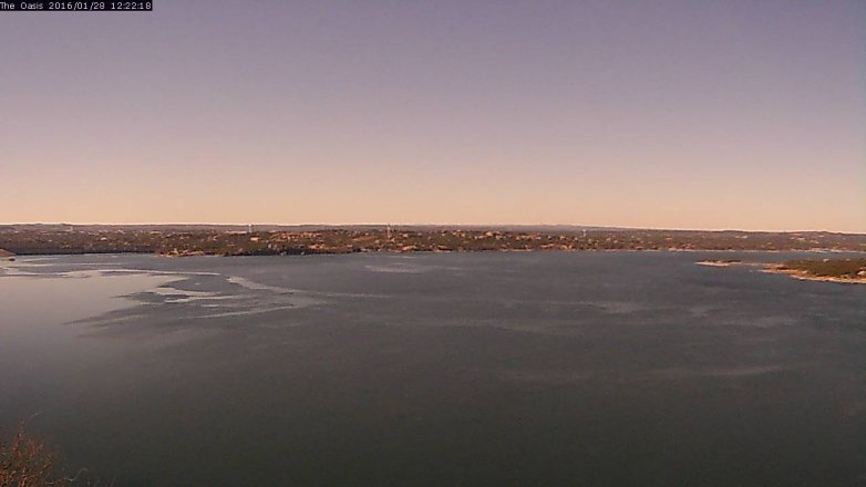 Lake Travis webcam, January 28, 2016 11:30 AM CT
