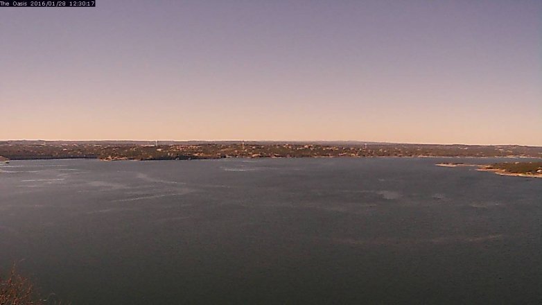 Lake Travis webcam, January 28, 2016 11:35 AM CT