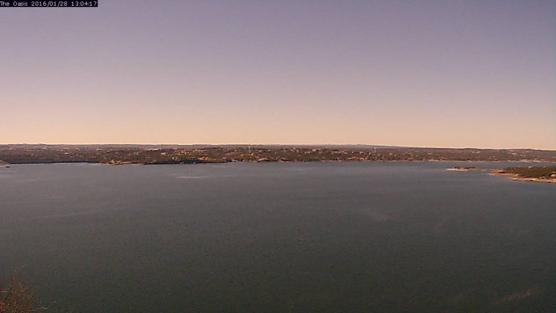Lake Travis webcam, January 28, 2016 12:10 PM CT