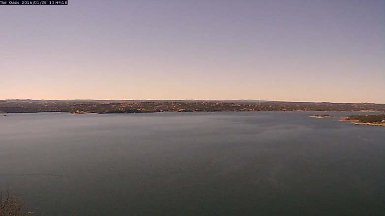 Lake Travis webcam, January 28, 2016 12:50 PM CT