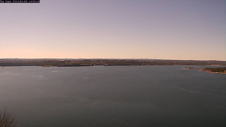 Lake Travis webcam, January 28, 2016 2:00 PM CT
