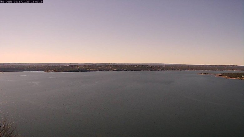 Lake Travis webcam, January 28, 2016 2:05 PM CT