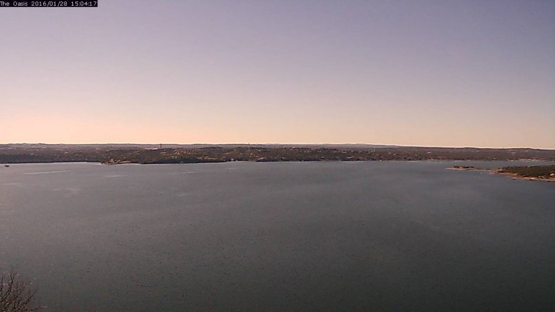 Lake Travis webcam, January 28, 2016 2:10 PM CT