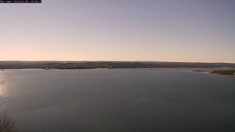 Lake Travis webcam, January 28, 2016 2:40 PM CT