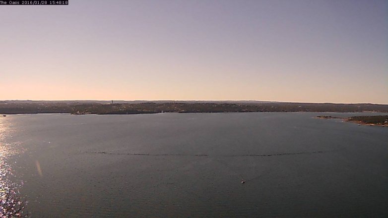 Lake Travis webcam, January 28, 2016 2:55 PM CT