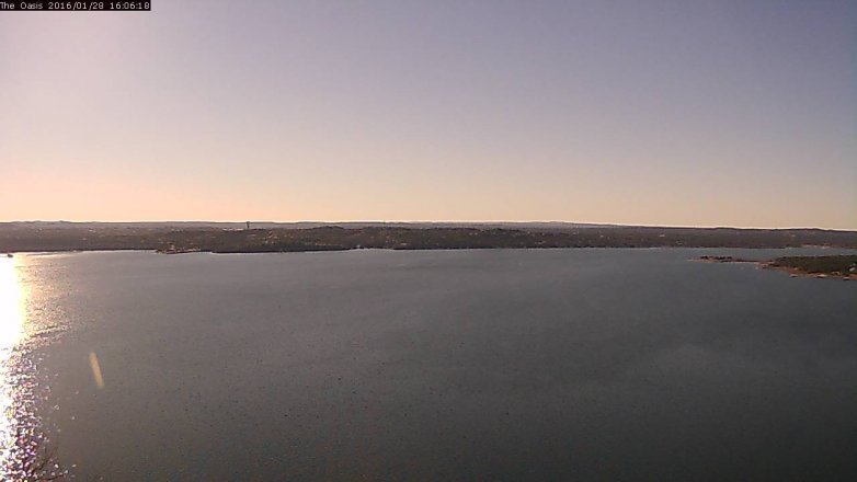 Lake Travis webcam, January 28, 2016 3:15 PM CT
