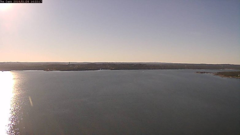 Lake Travis webcam, January 28, 2016 3:30 PM CT