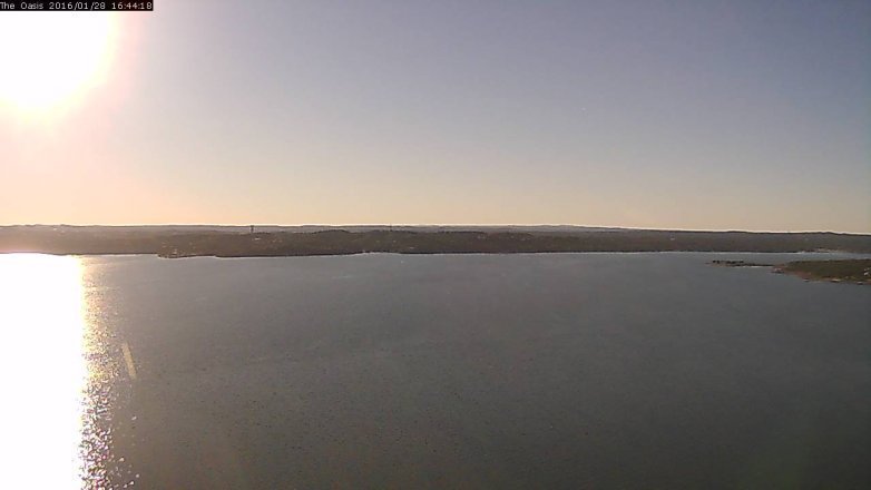 Lake Travis webcam, January 28, 2016 3:50 PM CT