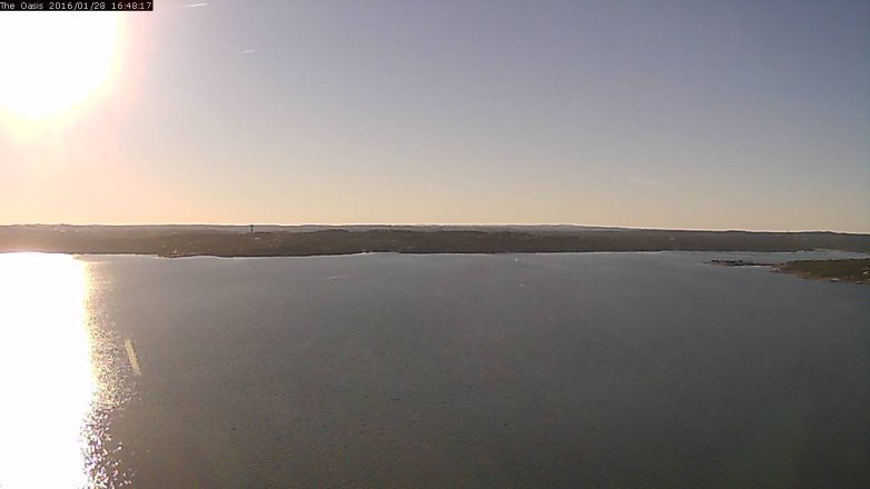 Lake Travis webcam, January 28, 2016 3:55 PM CT